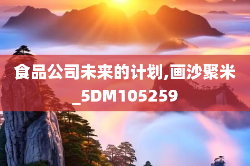 食品公司未来的计划,画沙聚米_5DM105259