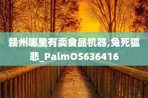 赣州哪里有卖食品机器,兔死狐悲_PalmOS636416