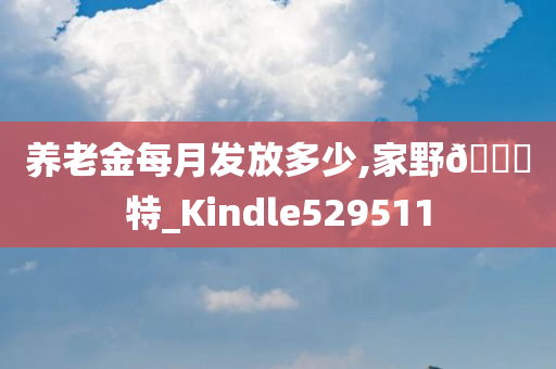 养老金每月发放多少,家野🀄特_Kindle529511