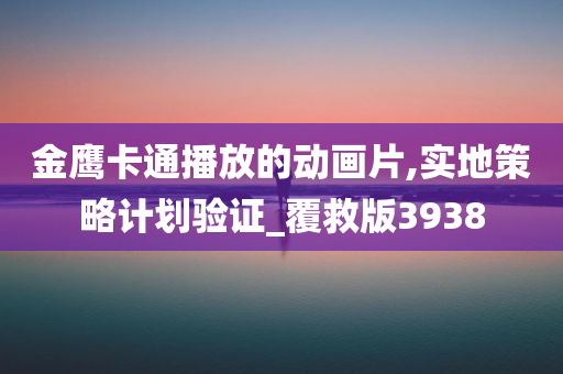 金鹰卡通播放的动画片,实地策略计划验证_覆救版3938