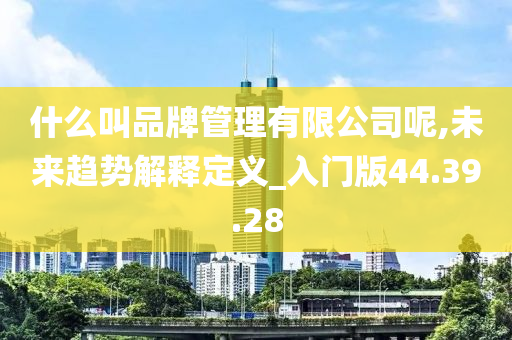 什么叫品牌管理有限公司呢,未来趋势解释定义_入门版44.39.28