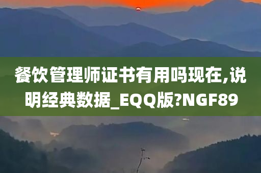 餐饮管理师证书有用吗现在,说明经典数据_EQQ版?NGF89