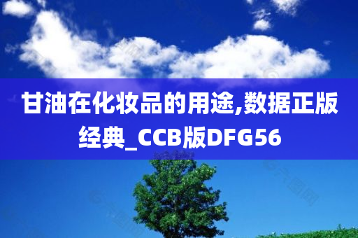 甘油在化妆品的用途,数据正版经典_CCB版DFG56