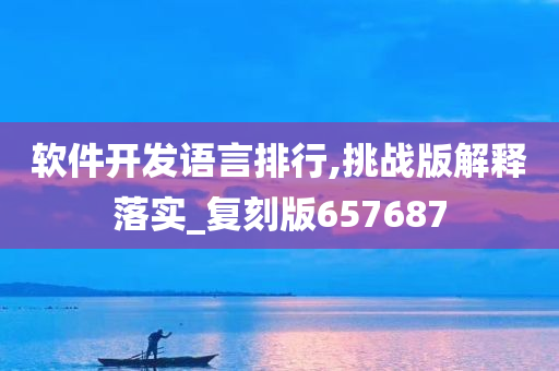 软件开发语言排行,挑战版解释落实_复刻版657687