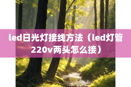 led日光灯接线方法（led灯管220v两头怎么接）