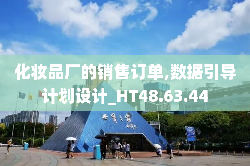 化妆品厂的销售订单,数据引导计划设计_HT48.63.44