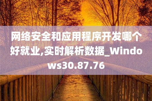 网络安全和应用程序开发哪个好就业,实时解析数据_Windows30.87.76