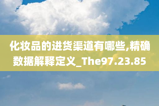 化妆品的进货渠道有哪些,精确数据解释定义_The97.23.85