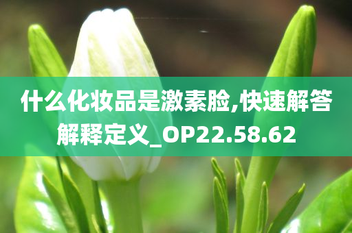 什么化妆品是激素脸,快速解答解释定义_OP22.58.62