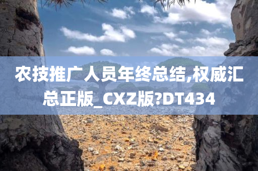 农技推广人员年终总结,权威汇总正版_CXZ版?DT434