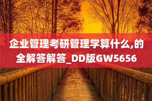 企业管理考研管理学算什么,的全解答解答_DD版GW5656