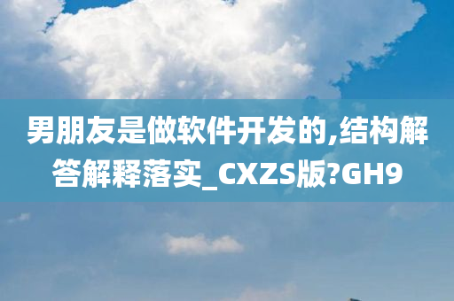 男朋友是做软件开发的,结构解答解释落实_CXZS版?GH9