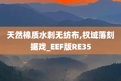 天然棉质水刺无纺布,权域落刻据戏_EEF版RE35