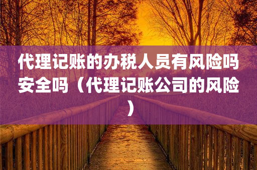 代理记账的办税人员有风险吗安全吗（代理记账公司的风险）