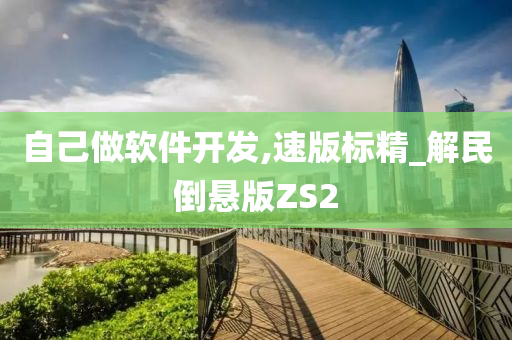 自己做软件开发,速版标精_解民倒悬版ZS2