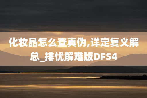 化妆品怎么查真伪,详定复义解总_排忧解难版DFS4