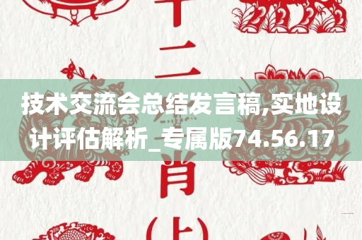 技术交流会总结发言稿,实地设计评估解析_专属版74.56.17