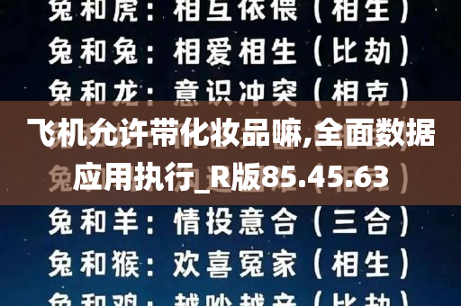 飞机允许带化妆品嘛,全面数据应用执行_R版85.45.63