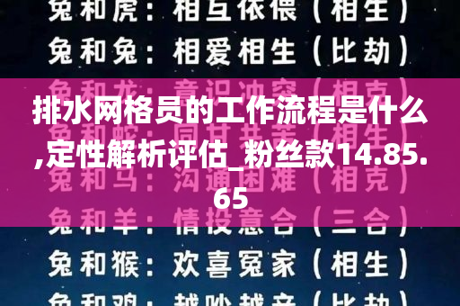 排水网格员的工作流程是什么,定性解析评估_粉丝款14.85.65